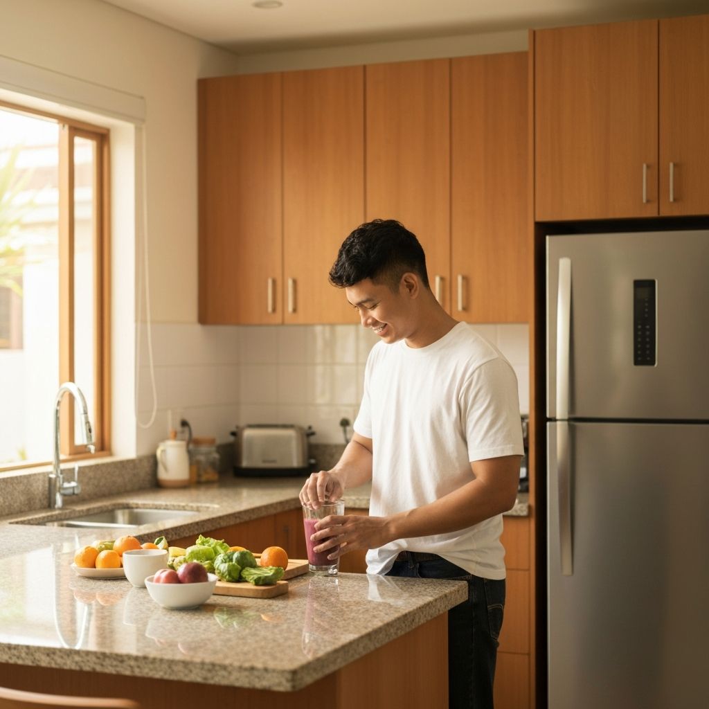 Ilustrasi gaya hidup sehat dan seimbang